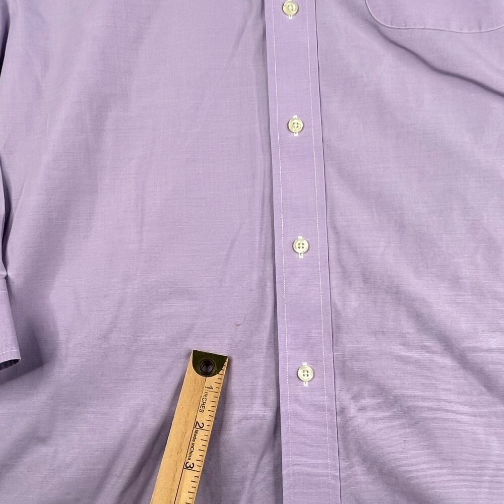 Brooks Brothers Regent Non Iron Shirt Purple Button Up Long Sleeve Mens 16.5 - Picture 6 of 14